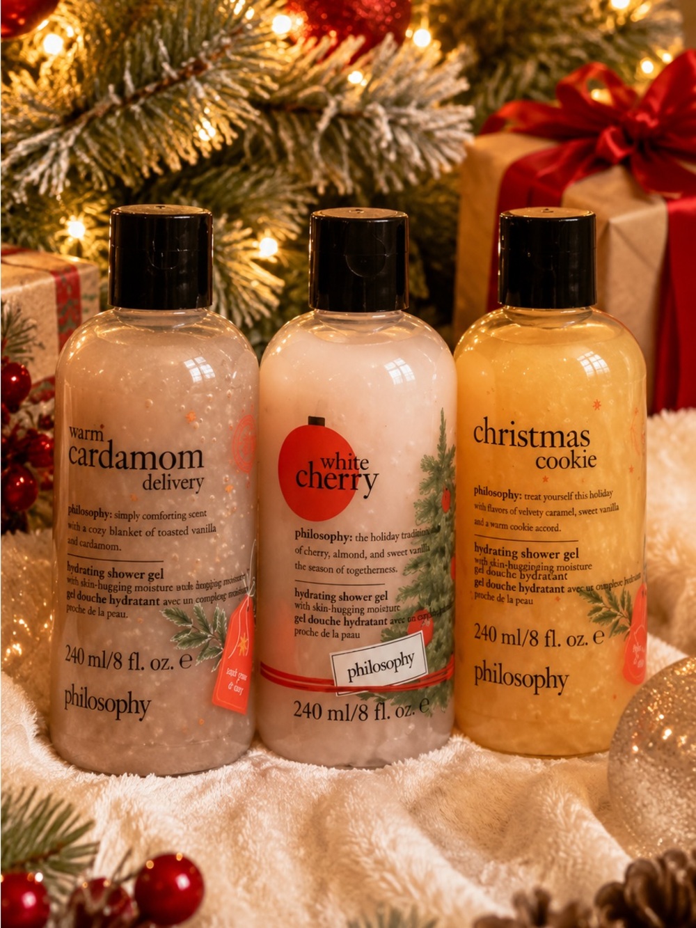 Philosophy peppermint stick mandarin marine & Christmasf. Cookie.- All Brand New